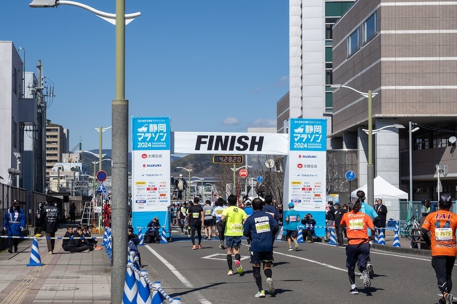 静岡マラソンのフィニッシュエリア